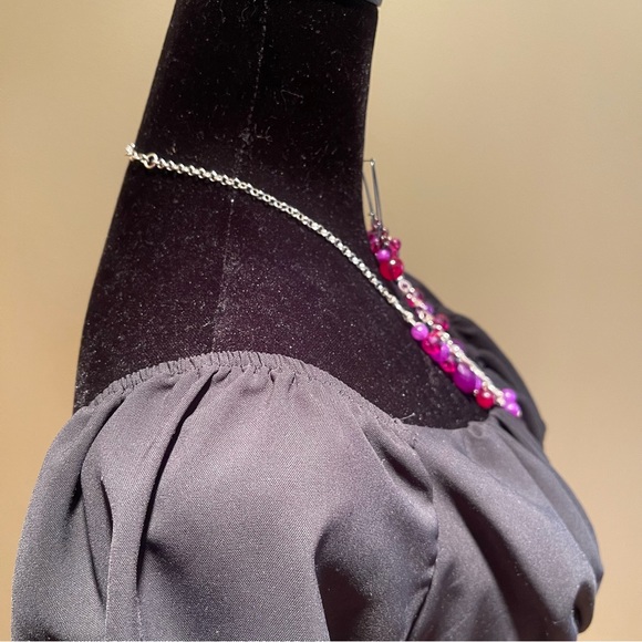 Y2k purple beaded necklace set - Picture 4 of 5